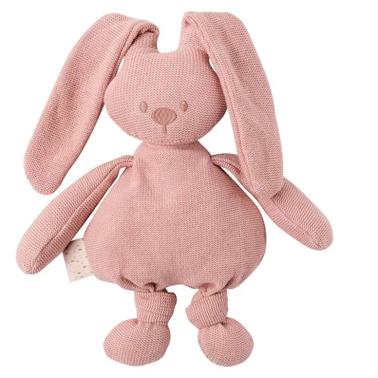 Lapidou Peluche tricot rose Peluches Et Câlins