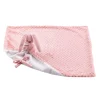 Outlet Lapidou Plaid Doudou Rose Vieux/Blanc 50x50 cm Linge De Lit