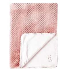 Clearance Lapidou Plaid Rose Vieux/Blanc 75x100 cm Linge De Lit