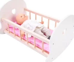 New Lit de poupée rose/blanc Poupées Et Peluches