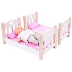 Online Lit superposé pour poupées rose/blanc Poupées Et Peluches