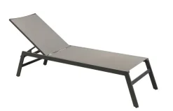 Discount Lit Tommy aluminium gris Bains De Soleil|Meubles De Jardin