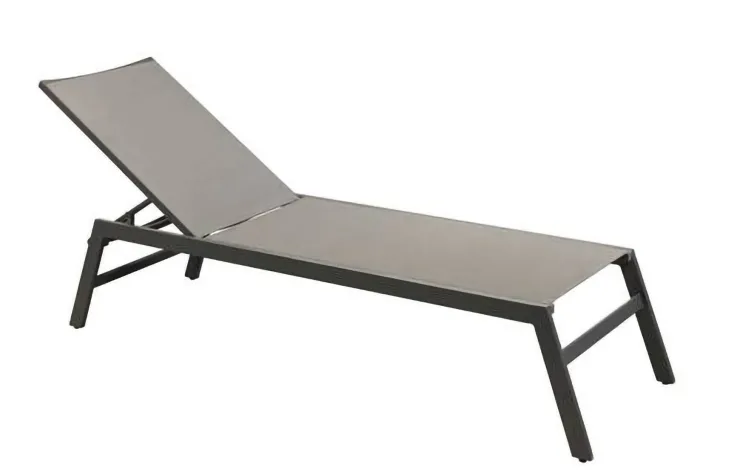 Discount Lit Tommy aluminium gris Bains De Soleil|Meubles De Jardin
