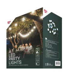 New Lumière de Fête LED - 20 Ampoules - Blanc Chaud Éclairage Extérieur|Décoration Lumineuse