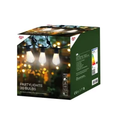 Sale Lumière de Fête LED - 30 Grandes Ampoules - Blanc Chaud Éclairage Extérieur|Eclairage D'ambiance