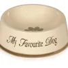 Clearance Mangeoire céramique 'My favourite dog' gris 22 x 8,5 cm Gamelles