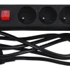 Discount Multi-prises avec interrupteur et corde 1,5 m noir Rallonges Et Adaptateurs