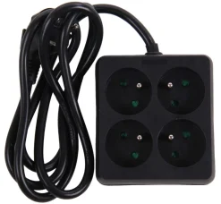 Sale Multi-prises carré avec corde noir 1,5 m Rallonges Et Adaptateurs