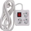 Clearance Multi-prises carré avec interrupteur et corde blanc 3 m Câbles