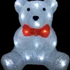Outlet Ours blanc LED 25x18x26 cm Décoration Lumineuse
