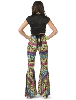 New Pantalon Hippie à imprimé animalier Femmes - Taille 36/38 Déguisements Adultes