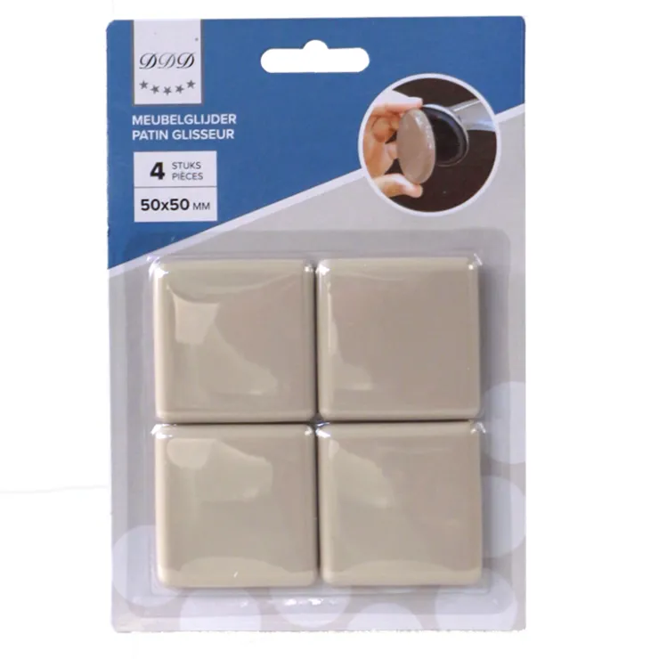 Outlet Patin carré pour des meubles 50x50 mm beige Des Ferrures De Meubles Et De Portes