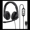 New PC-Office-casque "HS-USB300" stéréo - noir Audio