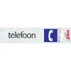 Online Pictogramme alu look telefoon 6,5 x 4,4 cm Signalisation