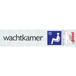 Best Pictogramme alu look wachtkamer 6,5 x 4,4 cm Signalisation