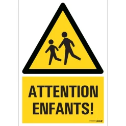 Pictogramme attention enfants 23 x 33 cm Signalisation