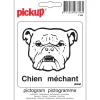Pictogramme chien méchant 10 x 10 cm Signalisation