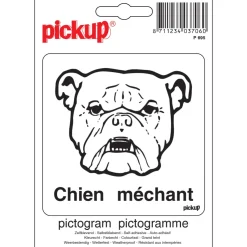 Pictogramme chien méchant 10 x 10 cm Signalisation