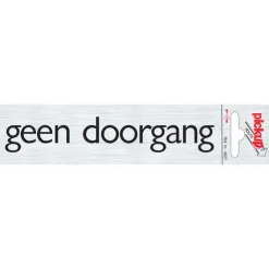 Pictogramme en aluminium geen doorgang 6,5 x 4,4 cm Signalisation