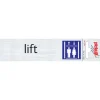 Outlet Pictogramme en aluminium lift 16,5 x 4,4 cm Signalisation