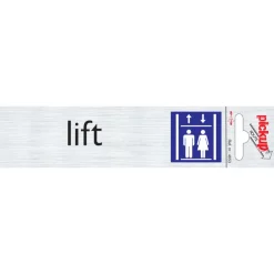 Outlet Pictogramme en aluminium lift 16,5 x 4,4 cm Signalisation