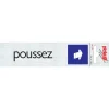 New Pictogramme en aluminium poussez 16,5 x 4,4 cm Signalisation
