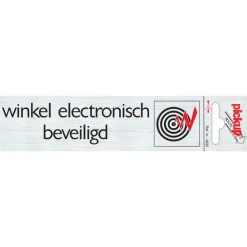 Outlet Pictogramme en aluminium electronisch beveiligd 16,5 x 4,4 cm Signalisation