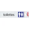 Pictogramme en aluminium toilettes 16,5 x 4,4 cm Signalisation