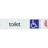 Sale Pictogramme en aluminium toilet + rolstoel 6,5 x 4,4 cm Signalisation