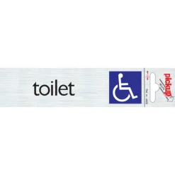Sale Pictogramme en aluminium toilet + rolstoel 6,5 x 4,4 cm Signalisation