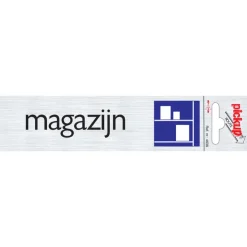 Pictogramme en aluminium magazijn 16,5 x 4,4 cm Signalisation