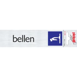 Outlet Pictogramme en aluminium bellen 6,5 x 4,4 cm Signalisation