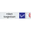 Discount Pictogramme en aluminium roken toegestaan 6,5 x 4,4 cm Signalisation