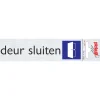 Pictogramme en aluminium deur sluiten 16,5 x 4,4 cm Signalisation