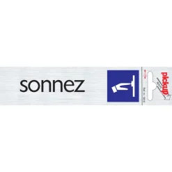 New Pictogramme en aluminium sonnez 16,5 x 4,4 cm Signalisation