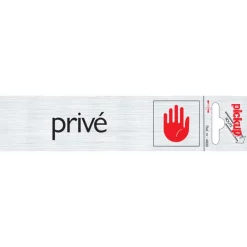 Outlet Pictogramme en aluminium privé 16,5 x 4,4 cm Signalisation