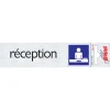 Sale Pictogramme en aluminium réception 16,5 x 4,4 cm Signalisation