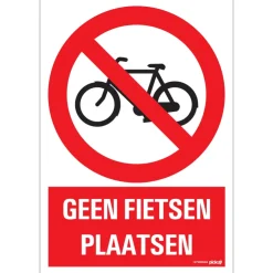 Sale Pictogramme geen fietsen plaatsen 23 x 33 cm Signalisation