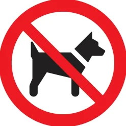 New Pictogramme interdit aux chiens Ø 18 cm Signalisation