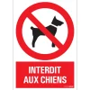 Clearance Pictogramme interdit aux chiens 23 x 33 cm Signalisation