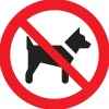 Outlet Pictogramme interdit pour chiens 30 cm Signalisation