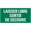 Sale Pictogramme laisser libre sortie 15 x 30 cm Signalisation