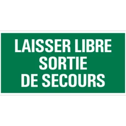 Sale Pictogramme laisser libre sortie 15 x 30 cm Signalisation
