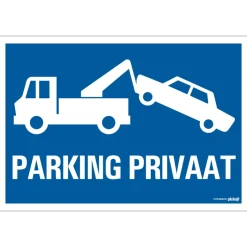 Outlet Pictogramme parking privaat 23 x 33 cm Signalisation