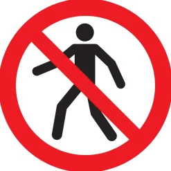 Pictogramme piétons interdit 18 cm Signalisation