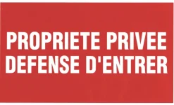 Hot Pictogramme propriété privé 33 x 20 cm Signalisation