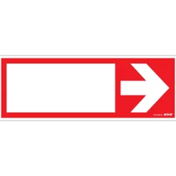 Hot Pictogramme rouge avec flèche 33 x 12 cm Signalisation