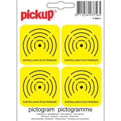 New Pictogramme surveillance électronique 4 pièces 10 x 10 cm Signalisation