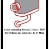Outlet Pictogramme surveillance par caméra 18 x 12 cm Signalisation
