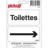 Best Pictogramme toilettes avec flèche 10 x 10 cm Signalisation